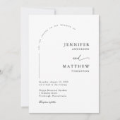 Boho Boog Eenvoudige Trouwdag Kaart (Voorkant)