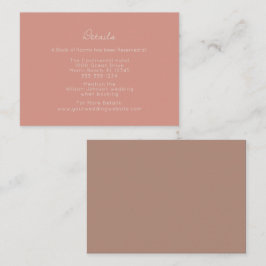 Boho-boog en palm terracotta en blos Details  Informatiekaartje