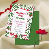 Boho boog folklore Moederdag brunch Kaart