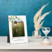 Boho boog Ivy, witte tafelblad Ezel Fotoplaat (Zijkant)