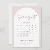 Boho Boog Kalendar Save the Date Uitnodiging (Voorkant)