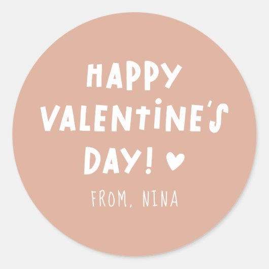 Boho Boog Kinderklas Valentijnsdag Ronde Sticker (Voorkant)
