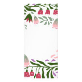 Boho boog met folklore bloemen bruiloft kaart (Achterkant)