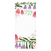 Boho boog met retro bloemen bruiloft kaart (Achterkant)