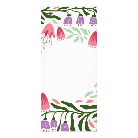 Boho boog met retro bloemen bruiloft kaart (Achterkant)