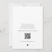 Boho boog moderne QR-code foto bruiloft Save The Date (Achterkant)