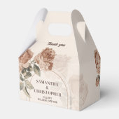 Boho boog neutrale aardse kleuren roestige salie g bedankdoosjes (Achterkant)