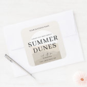 Boho Boog Neutrale Kleur Elegante Kaars Vierkante Sticker (Envelop)