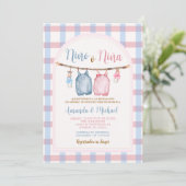 Boho Boog Pompoen Spaanse Geslacht Reveal Gingham Kaart (Staand voorkant)