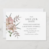 Boho Boog Stofige Orchideeën Foto Bruiloft Save The Date (Achterkant)