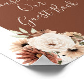 Boho Boog Terracotta Bloem Onze Gast Teken A.u.b. Poster (Hoek)