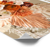 Boho boog terracotta pampas huwelijksfotorekwisiet poster (Hoek)