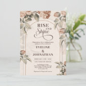 Boho boog terracotta roos Rise and Shine Kaart (Staand voorkant)
