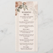 Boho boog terracotta roos salie groen menu (Voorkant)