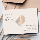 Boho boog twee foto woestijn bruiloft save the date