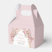 Boho boog Waterverf blush roze bloempampa's Bedankdoosjes (Voorkant Zijde)