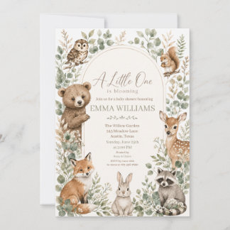 Boho Boog Waterverf Bosdieren Baby Shower Kaart
