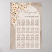 Boho boog waterverf wilde bloemen neutraal Tafels Poster (Voorkant)