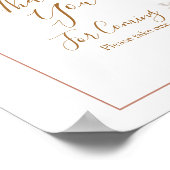 Boho-boog Witte Pompoen Bedankt voor uw komst Poster (Hoek)