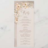 Boho boog zomer rustieke wilde bloem bruiloft prog programmakaart (Achterkant)