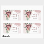 Boho boog zomer Wilde bloem Landelijke huwelijksst Rechthoekige Sticker (Vel)