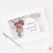 Boho boog zomer Wilde bloem Landelijke huwelijksst Rechthoekige Sticker (Envelop)
