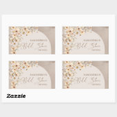 Boho boog zomer Wilde bloem rustieke bruids douche Rechthoekige Sticker (Vel)