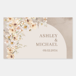 Boho boog zomer Wildflower rustieke bruiloft stick Rechthoekige Sticker