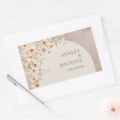 Boho boog zomer Wildflower rustieke bruiloft stick Rechthoekige Sticker (Envelop)