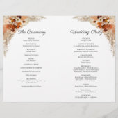 Boho boogaarterracotta verbrand oranje tropisch pr (Achterkant)