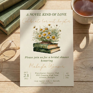Boho Book Lover Floral vrijgezellenfeest Kaart