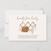 Boho Books for Baby Gender Neutral Shower Kaart (Voorkant)