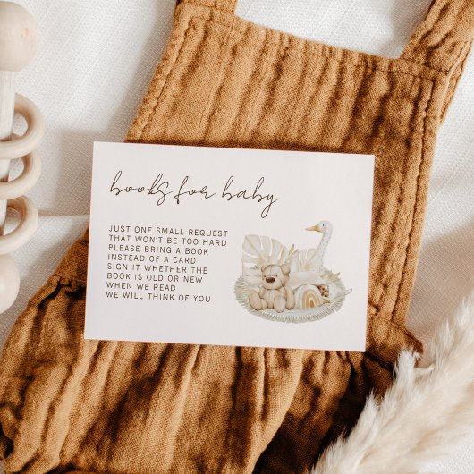 Boho Books for Baby Gender Neutral Shower Kaart