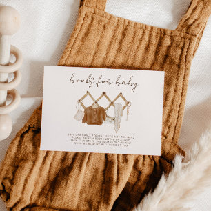 Boho Books for Baby Gender Neutral Shower Kaart