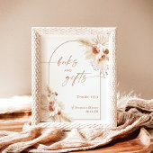 Boho Books & Gifts Sign | Arch Pampas Grass Shower Poster