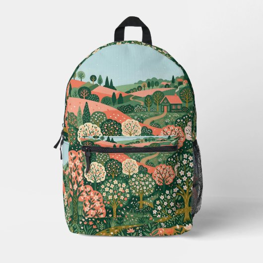 Boho Boomgaardprint Rugzak (Voorkant)