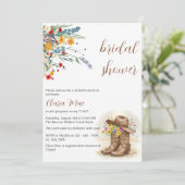 Boho Boots Cowgirl Vrijgezellenfeest Kaart (Staand voorkant)