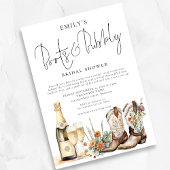 Boho Boots en Bubbly Vrijgezellenfeest Kaart