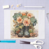 Boho Boots Sappig Boeket voor Decoupage Tissuepapier (Craft)