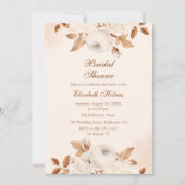 Boho Bord Perzik Terracotta Bloemen Vrijgezellenfe Kaart (Voorkant)