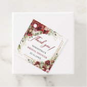 Boho bordeaux en blozen rozen Vrijgezellenfeest Bedankjes Labels (In situ)