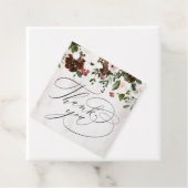 Boho bordeaux roze roos bloemenbruiloft dank u bedankjes labels (In situ)