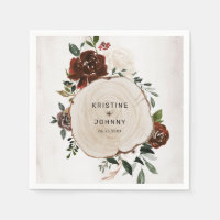 Boho bordeauxrood roze roos bloemig hout plak brui