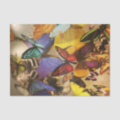 Boho bordeauxrood sinaasappel kleurrijke tropische tissuepapier (Voorkant)