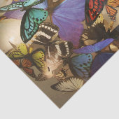 Boho bordeauxrood sinaasappel kleurrijke tropische tissuepapier (Detail)