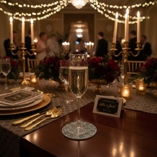 Boho borduurwerk boogpatroon Onderzetter