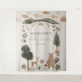 Boho bos baby shower achtergrond tapestry wandkleed (Voorkant)