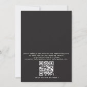 Boho bos bloemen rustieke chic QR-code bruiloft Kaart (Achterkant)