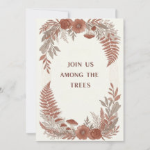 Boho Bos Bruiloft Uitnodigingskaart