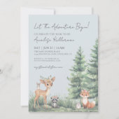 Boho bos dier bos baby shower kaart (Voorkant)